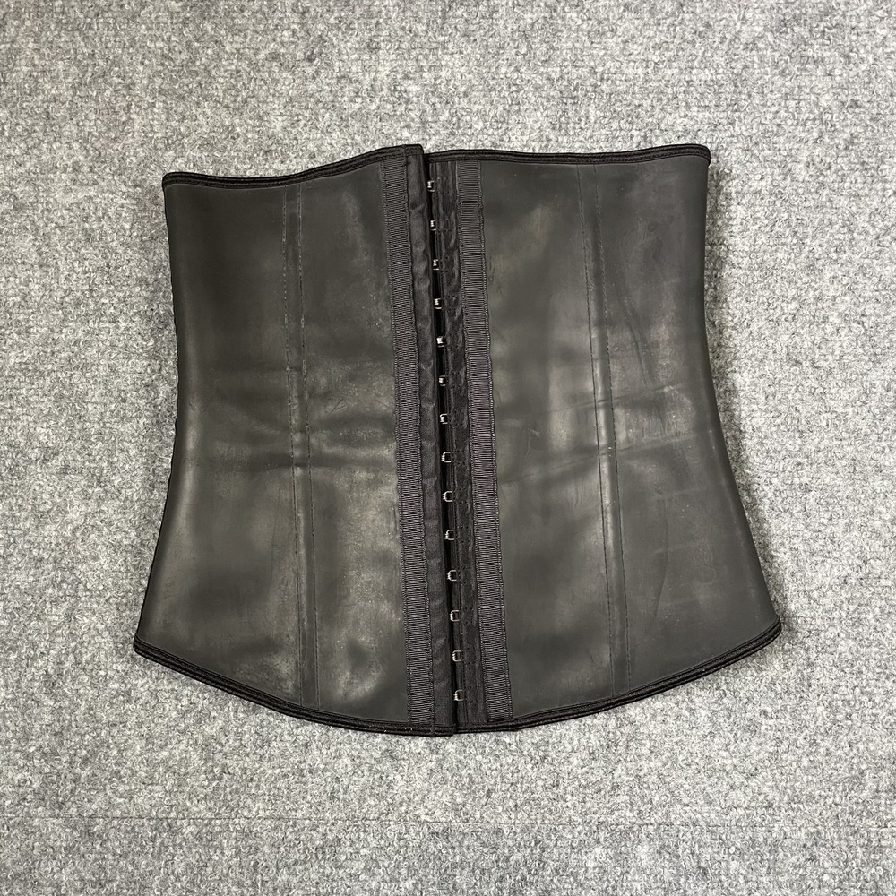Latex Corset XS Black Underbust Waist Trainer Cincher Goth Cybergoth Ravewear
